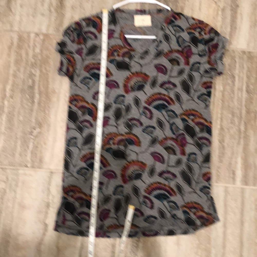 NWOT t. la from Anthropologie Floral Short Sleeve Size Small - Picture 9 of 10